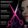 Professional Hairdresser Scissors 65 Inch Pink Hair Cutting Shears Japanese Stainless Steel Salon Barber Scissor Barber