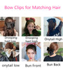 Hair Bows and Barettes Accessories Bowknot French Clips for Women and Girls in Black