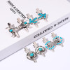 Western Cowboy Cowgirl Boot Hat Hair Clips 8PCS Vintage Turquoise Star Lightning Cactus Hairpins Womens Hair Accessories