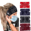 Vinyl Quote Me 4 Pieces headbands with buttons mask Boho yoga fashion Headband knotted elastic button headband for face