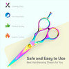 Suvorna 55 Multicolor Hair Cutting Scissors for Professionals Barbers Hair Shears for Cutting Trimming Grooming Sharp Ha
