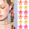 GQLV Small Flower Hair Claw Clips 12PCS 118 Cute Mini Claw Clips for WomenGirls ThickThin Hair Hawaiian Hair Decorations