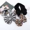 YanJie Leopard Baby Girl Hair Bow Headbands Soft Velvet Baby Bows Newborn Handmade Hair Hairbands Accessories Wide Headw