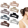BeautyHC Large Nonslip Matte Neutral Claw Hair Clips for Thick Thin or Curly Hair 8 Strong Hold Jumbo 41 Inch Jaw Clips