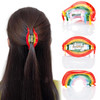 2 PCS Rainbow Hair Claw Clips for Thin Thick Hair NonSlip Barrette Jaw Clamps Fashion Acetate Hair Clips Accessories for