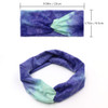 NODG 6 Pieces Tie Dye Headbands for Women Knot Turban Headbands Boho Knotted Yoga Head Wraps Criss Cross Bands