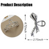 Bow Design Hair Claws Large Metal Clamps for Thick Curly Hair with Ribbon Bow Sliver NonSlip Banana Hair Styling Clips f