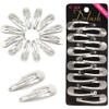 Dofash 12PCS Snap Hair Clips For WomenNon Slip Metal Hair Barrettes 5cm 2 Small Clips For Thin Fine HairSilver