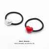 AIUPUOC Valentine Cute Heart Hair Ties Valentines Heart Scrunchies for Women Girls Hair Accessories Elastic Hair Tie Yog