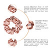 MTSNOO 100 Pure 22 Momme Mulberry Silk Scrunchies with Elastic Band 1 Pack Light Pink for Hair Sleep for Women and Girls