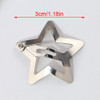 Sliver Star Hair Accessories for Girls Women Kawaii Small Snap Hollow Out Metal Hairpins Pentagram Barrettes Cute Hair P