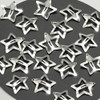 Sliver Star Hair Accessories for Girls Women Kawaii Small Snap Hollow Out Metal Hairpins Pentagram Barrettes Cute Hair P