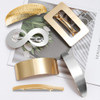 6 Packs Vintage Retro Geometric Hair Barrettes for Women Girls Decorative Minimalist Hollow Metal French Hair Clips Hair