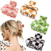 4 Pack Ahoney Checkered Y2K Claw Clips for Thin Hair Cute 2 Aesthetic Barrettes 90s Hair Accessories for Women and Y2K T