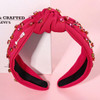 YAHPERN Champagne Headband for Women Statement Wine Bottle Knotted Headband Embellished Rhinestone Crystal Headbands Cel
