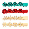 Christmas Hair Clip Hairpin Rhinestone Winter Snowflake Bow Shape Alligator Hair Clip Xmas Holiday Party Hair Barrette H