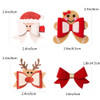 8Pcs Christmas Hair Clips Cute Christmas Hair Accessories Santa Gingerbread Reindeer Hair Bow Clips for Xmas Party Holid