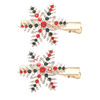 CENAPOG Christmas Hair Clips for Women Novelty Xmas Tree Hairpins Shiny Rhinestone Snowflake Jingle Bell Hair Barrettes