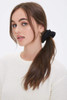 Silk Hair Scrunchies Black Red for Women Girls Curly Thick Hair Big Mulberry Silky Sleep Scrunchy Satin Elastic Hair Tie