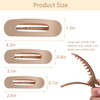 12PCS Flat Hair Clips Flat Claw Clips for Thin Hair Matte Lay Down Claw Clips for Women 3 Sizes Alligator Hair Clips Val