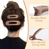 12PCS Flat Hair Clips Flat Claw Clips for Thin Hair Matte Lay Down Claw Clips for Women 3 Sizes Alligator Hair Clips Val