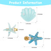 12 Pieces Shell Pearl Starfish Hair Clip Set Catcan Seashell Hair Clips Starfish Alligator Clips for Women Headwear Styl