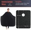 izzycka Nylon Barber Cape 64x56 Waterproof Salon Large Hair Cutting Cape Haircut for Men with Adjustable Snap Closure Co
