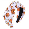 HSWE Rhinestone Knotted Headband for Women Baseball Football Basketball Soccer Crystal Jeweled Embellished Printed Wide