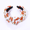 HSWE Rhinestone Knotted Headband for Women Baseball Football Basketball Soccer Crystal Jeweled Embellished Printed Wide