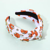 HSWE Rhinestone Knotted Headband for Women Baseball Football Basketball Soccer Crystal Jeweled Embellished Printed Wide