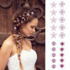 Ahoney 20Pcs Purple Flower Hair Clips with Rhinestone Mini Clips for Hair Cute Hair Pins Decorations Hair Clips for Prom