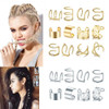 mdgfge 48PCS Gold Silver Black and Rose Hair Braids Dreadlock with Crystal Rhinestone Beads Accessories NonPiercing Ear