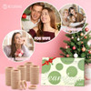 100 Pcs Thick Seamless Tan Hair Ties Ponytail Holders Hair Accessories No Damage for Thick Hair Valentines Day GiftLight