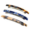HYFEEL Long French Barrettes for Women Simple Classic Acrylic Resin Hair Clips Tortoise Shell Skinny Large 4 inch Noslip