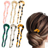 6 PACK 47inch U Shaped Acetate Hair Pins French Hair Forks Large Wavy French Hair Pins Tortoise Shell 2 Prong Ushape Hai