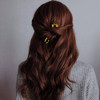 6 PACK 47inch U Shaped Acetate Hair Pins French Hair Forks Large Wavy French Hair Pins Tortoise Shell 2 Prong Ushape Hai