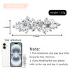WHAVEL Rhinestone Crystal French Barrette Clips Vintage Bridal Wedding Hair Pins and Accessories for Women Bride Bridesm