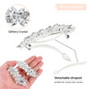 WHAVEL Rhinestone Crystal French Barrette Clips Vintage Bridal Wedding Hair Pins and Accessories for Women Bride Bridesm