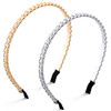 PAGOW 2Pcs Women Chained Headband Fashion Gold Metal Thin Headbands for women Girls Beauty Silver Headbands Hair Hoops H