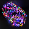 PTHTECHUS 12 Pack LED Flower Headband Crown Halloween Glow in The Dark Party Supplies Wreath Headdress for Men Women Hai