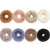 DINPREY 8 Pack Teddy Faux Fur Hair Scrunchies Rabbit Fluffy Maomao Hair Bands for Women Girl kids 8 PCS Artificial Rabbi