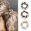 E EMZHOLE Elastic Hair Accessories Black and Brown Scrunchies Crystal Hair Ropes for Women and Girls Pack of 3