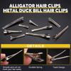 Mardatt 200Pcs 181 inch 46 cm Alligator Hair Clips Bulk Silver Single Prong Hair Clips For Bows Making Hair Pins For Sec