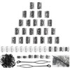 76PCS Vikings Hair Jewelry Norse Runes Tube Beads Metal Clips Cuffs Rings Accessories for Braids Dreadlocks Beads for Br