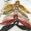 Chiffon Floral Hair Scarf with Ribbon Bows for Women and Girls 5 Pcs Scrunchies with Ponytail Holders