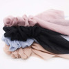 DINPREY Hair Scarfs for Women Girls 8 Pcs Double Layer Bow Scrunchies for Hair Bunny Ear Scrunchies with Assorted Colors