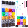 Rubber Bands and Hair Styling Tools Set 1500 Pcs Elastic Hair Ties with Organizer Box BabyToddler Hair Accessories Gift