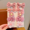 10Pcs Cute Pink Bow Hair Ties Elastic Bowknot Ribbon Ponytail Holders Rubber Hair Accessories for Toddlers Baby Girls an