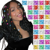 NAISKA Mutil Colors Hair Jewelry for Braids Dreadlocks Accessories Braid Beads Clips Metal Hair Rings Cuffs Loc Jewelry