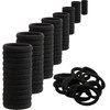 Antye Hair Tie 100Pcs Black Onyx Soft Cotton Seamless Hair Elastic for Thick or Thin Hair No Snag Dent or Breakage Baseb
